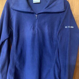 Women's Purple Columbia Size L Half Zip Long Sleeve Pull Over